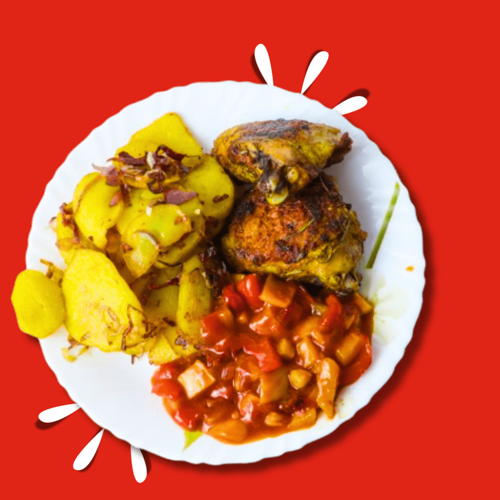 7. Grilled Chicken Thighs - 2pcs (Portion Inclusive Of Chips/potatoes,sauce)
